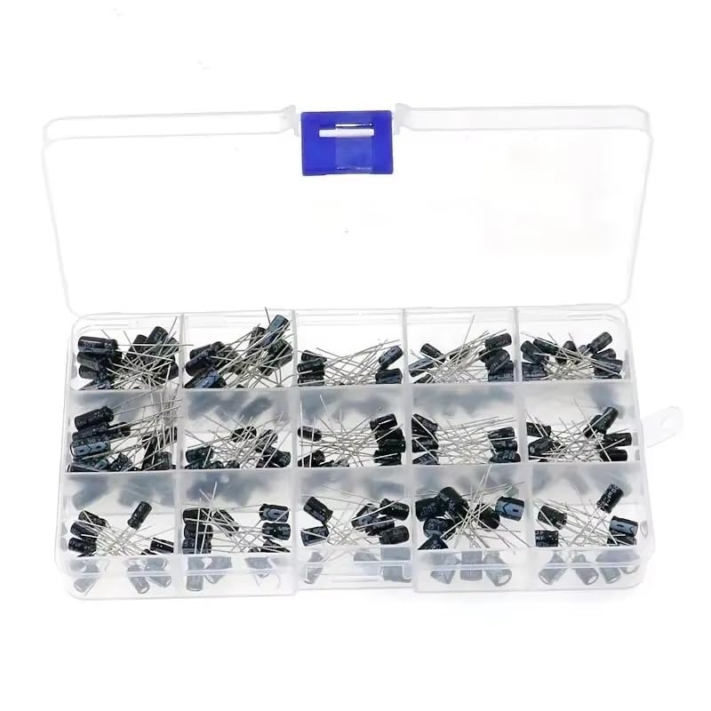 Condensateurs électrolytiques en aluminium Lot de 200 pièces 15 valeurs pour circuit