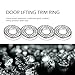 winterrock 4PCS Bling Car Inner Door Lock Covers, Rhinestones Crystal Pull Rod Bolt Decoration Stickers, Sparkly Auto Door Bolt Lock Pin Caps, Compatible with Mercedes-Benz A/B/C/D/E Class (White)