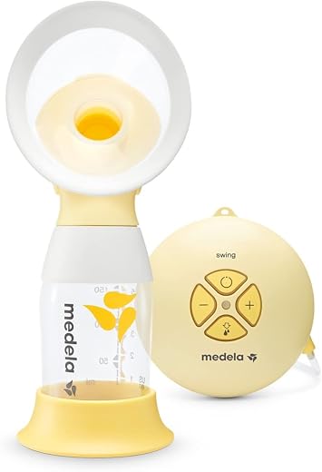 Extrator de Leite Materno Elétrico Medela Swing Flex, Medela, Amarelo
