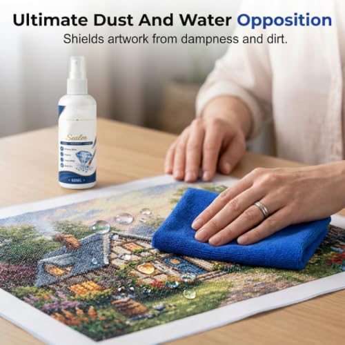 Image of Quick Dry Diamond Art Sealer Spray with Cleaning Cloth (1)