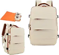 Mochila de Viagem Masculina Feminina Reforçada Executiva Grande Mochila para Notebook Trabalho Viagem Escola com Cabo de Aço Impermeável com Saídas USB Unissex + Capa para Tenis