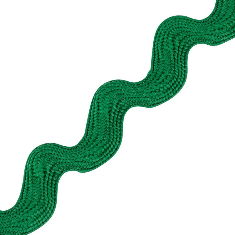 Jumbo RIC Rac 9.5mm Wide Ribbon & Trimming for Sewing - Ribbons, Decorative Trimmings, Craft Ribbons & Trims,Fabric Edging, Christmas, Sewing & DIY Projects (Emerald Green, 10m)-Craft Queen LTD