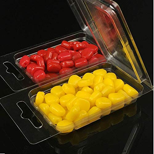 50Pcs/Box Simulation Fake Corn Soft Baits Carp Fishing Lures Floating Baits With Nice Scent,Yellow #TOP5