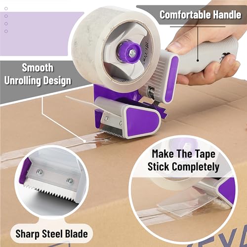 Image of Mr. Pen- Heavy Duty Packing Tape Dispenser Gun, 2 Inch | 2 Pack with 2 Clear Tape Rolls, Handheld Tape Gun for Moving, Shipping, Sealing Boxes & Packaging