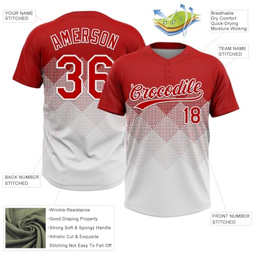 Camiseta personalizada para hombre Fanscustom de softball suave, uniforme deportivo con 2 botones para slowpitch miniatura 2