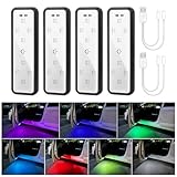 MAZERO 配線なし 車 カーテシランプ ドア開閉 警告灯 ドアライトLED ウェルカムライト マグネット 赤外線センサー 車ドア 追突防止 汎用 ドア警告灯 USB-C 充電式 7色切替 ストロボライト 新型 ドアランプ ウェルカムランプ 車用 アクセサリー 4個入り