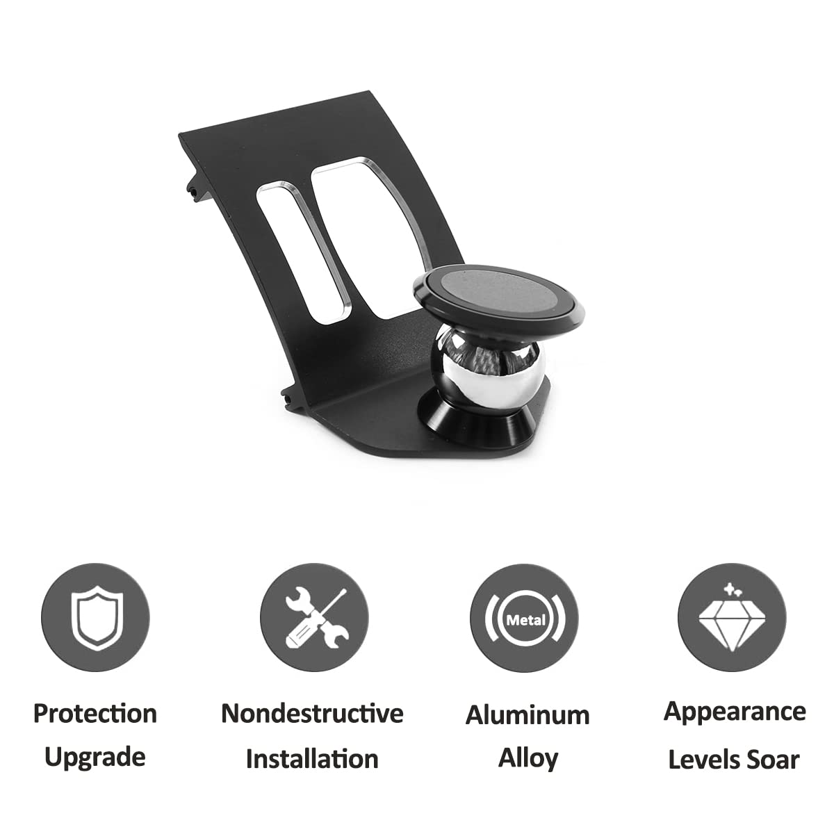 Uchwyt na telefon komórkowy ze stopu aluminium 3 kolory do X3 X4 F25 F26 2010-2016 akcesoria samochodowe (z kierownicą) (czarny)