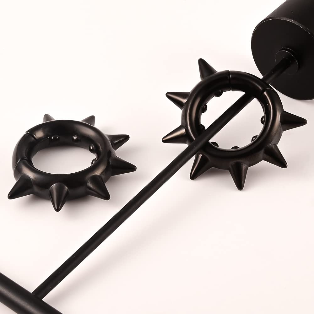 Vankula Pesos Dilataciones Orejas 1 Pare dilatador túnel Aro con Cono acero inoxidable Expansaor Piercing para Hombre Mujer 6mm 8mm