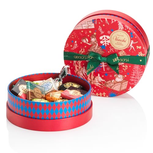 Venchi - Colección Navidad - Sombrerera regalo con bombones surtidos, 164 g - Idea de regalo - Sin Gluten