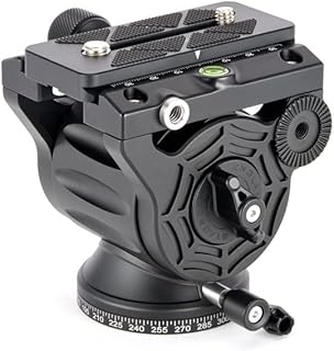 3 Legged Thing AirHed Cine Tripod Head - Adjustable, Lightweight Video Head with Panning Arm for Arca Swiss DSLR and Mirrorless & Standard Video Compatibility (AHCINE-ADARK)