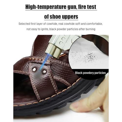 Sandálias masculinas Couro Genuíno Durable 2023 Novas Sandálias (adult, numeric_40, numeric, br_foot
