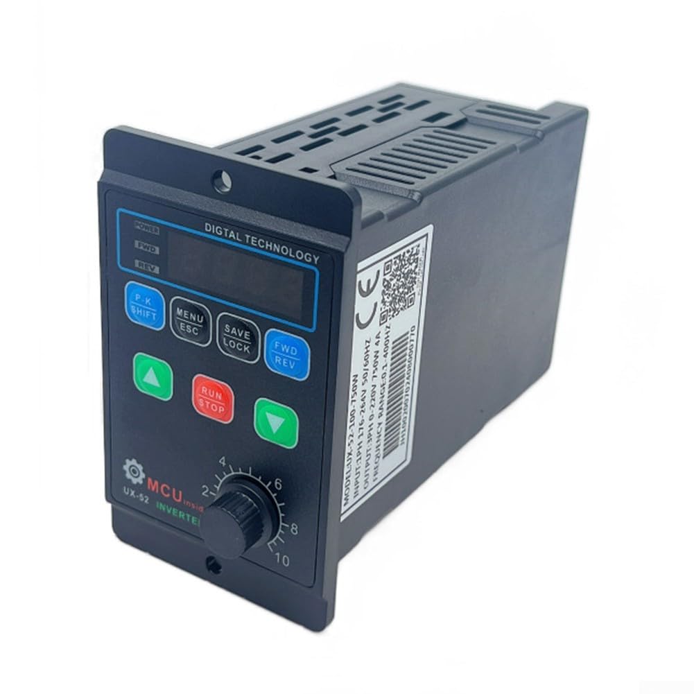 Inverter monofase a trifase per motori, 750/1100W, ingresso 220V, uscita 220V, funzioni di protezione multiple (UX-1.1KW)