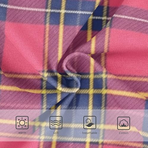 Girls' Cotton Panties Organic Underpants for Kid Purple Pink Plaid Print3