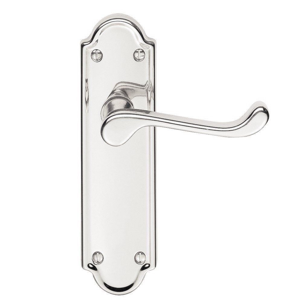 Ashtead Handle On Backplate (Latch) DL18CP Polished Chrome