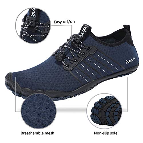 Image of Racqua Water Shoes Quick Dry Barefoot Beach Aqua Sport Swim Surf Pool Hiking Diving Walking for Men Women