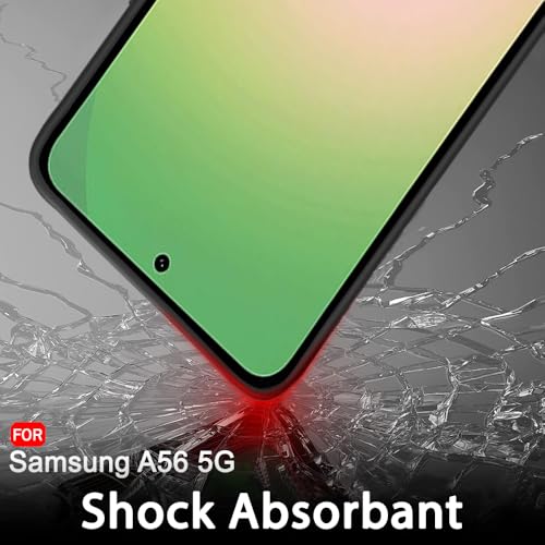 Image of TheGiftKart Sleek Back Cover Case for Samsung Galaxy A56 5G | Slim Fit Protective Design | Ultra Matte Finish | Camera Protection Bump | Soft Silicon Back Cover Case for Samsung A56 (Silicone, Black)