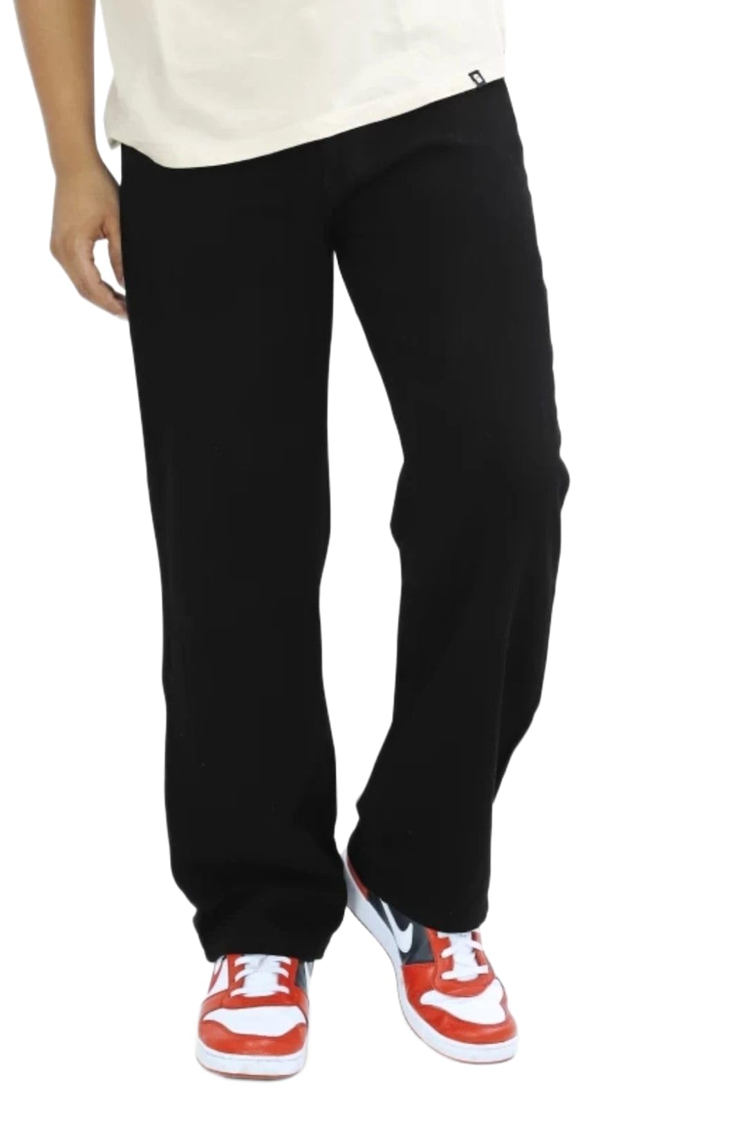 often look Zaba Denim Relaxed Fit Men Black Jeans | Tailored Fit | Mid-Rise Waist | Durable Cotton Blend Fabric | Contemporary Solid Finish | All-Season Wear | Style 60-picture-36