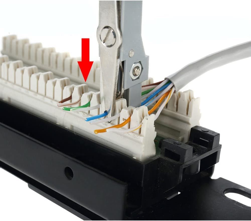 CABLEPELADO Inseritore tipo Krone o doppio IDC | Strumento di Impatto | Crimpatrice | Strumento Punch | Adatto per terminali IDC o Dual IDC, Cat 5/6/6a, RJ11, RJ44, voce