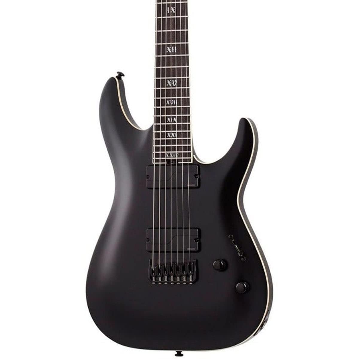 Amazon.com: Schecter C-7 SLS Evil Twin - Satin Black : Musical