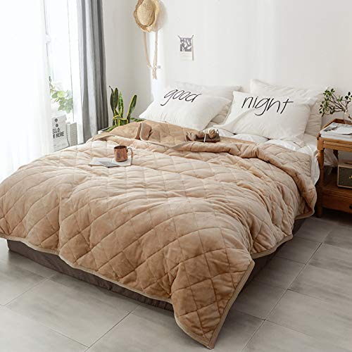 Couverture Polaire Lit Jette Marron Moelleuse pour Soirée Hivernale Cosy 150x200