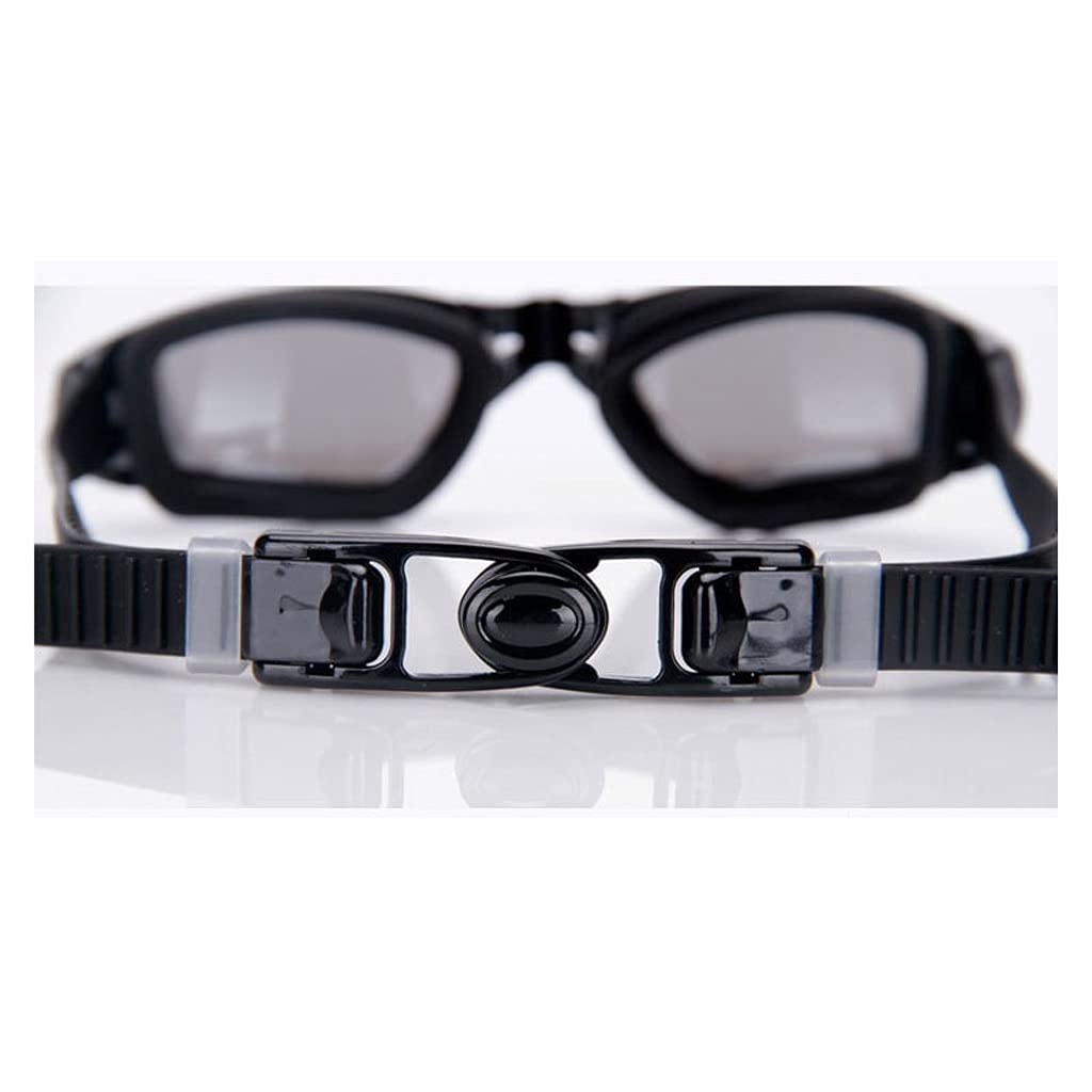 Myopie Lunettes de Natation Bouchon d'oreille Professionnel Adulte Silicone Bonnet de Bain Piscine Lunettes Anti Buée Hommes Femmes Optique Lunettes Imperméables (Couleur : C) (D)