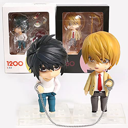 HAOBU Figurine 2pcs / Set 10cm Death Note Anime Figure Yagami Light & L Lawliet Figure Figure PVC Modèle Cadeaux