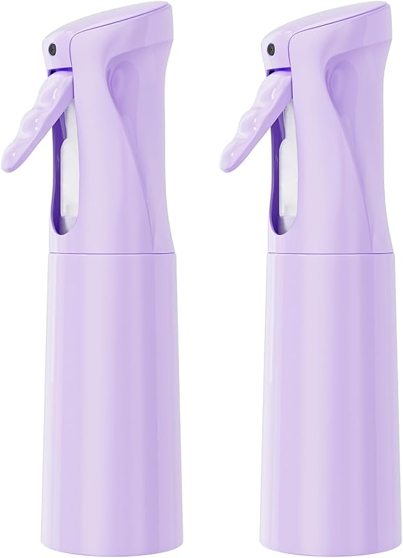 Frasco pulverizador contínuo IMPORX para cabelo, roxo, pacote com 2 de 300 mL