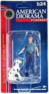 American Diorama Firefighters - Fire Dog Training, 76420-1/24 Scale Figurine - Diorama Accessory