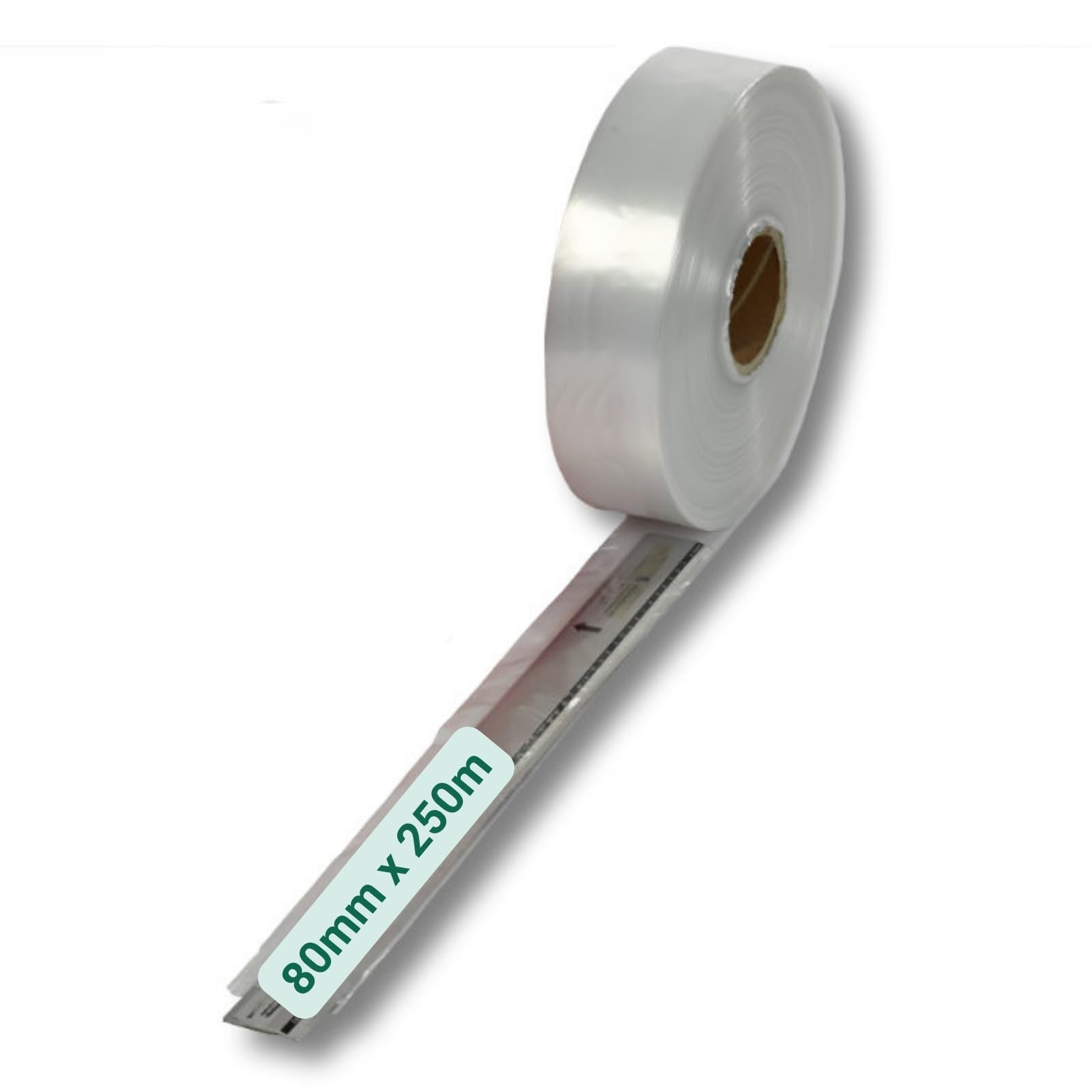 dm-folien Schlauchfolie transparent I 80 mm x 250 m I 100 μ I Unbedrucktes Verpackungsmaterial aus LDPE I Reißfeste Schlauch-Folie zum Verpacken & Einfrieren von Lebensmitteln