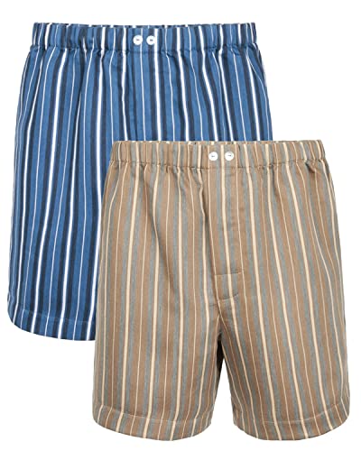 Encanto Classic Fit Linen-Cotton Blend Woven Boxers Shorts Set of 2 - European Craftsmanship