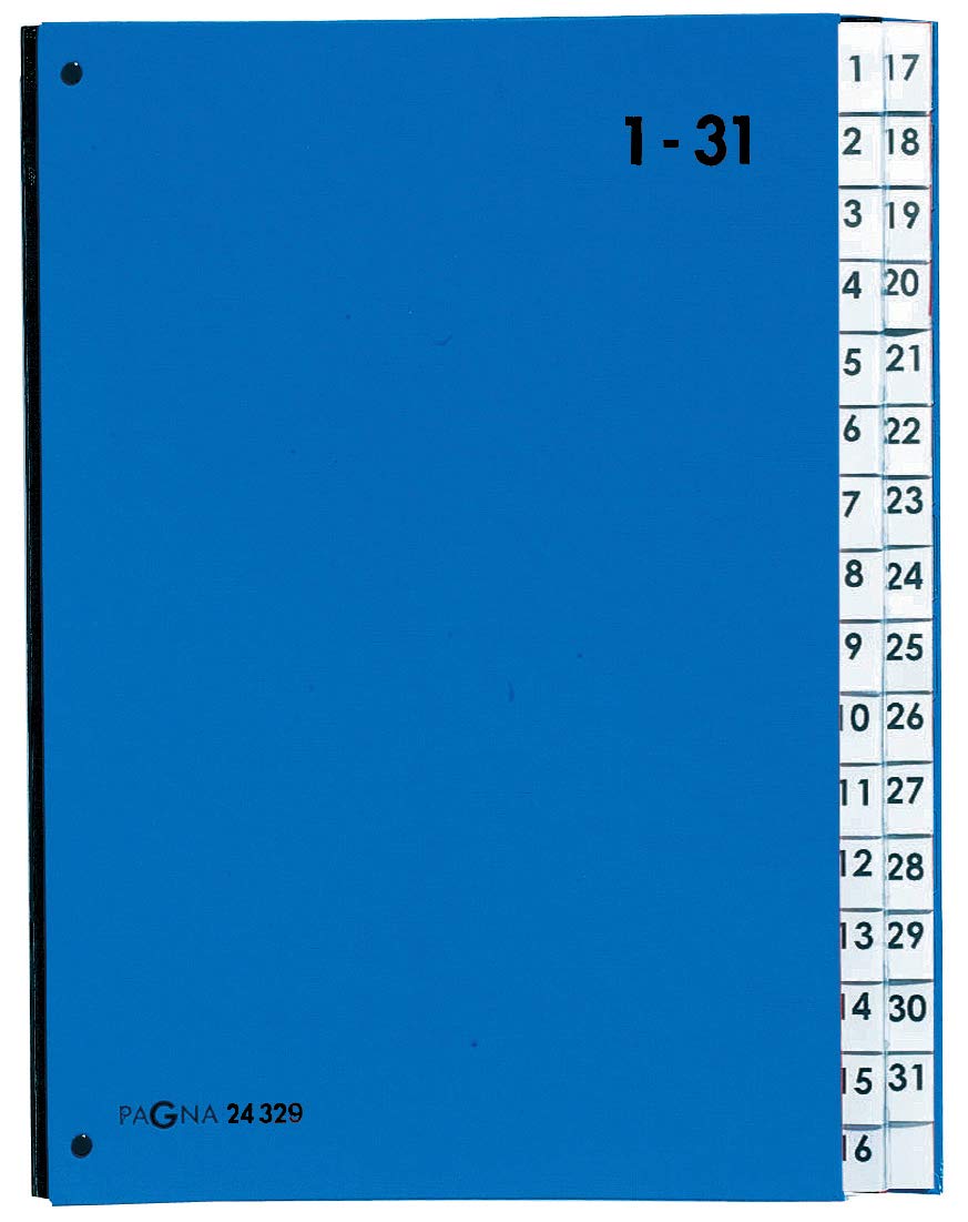 Pagna Pultordner Color (Pultmappe, 32 Fächer, 1-31) (blau | 3er Pack)