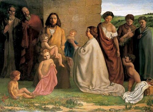 Affiche William Strang Laissez venir à moi les petits enfants art mural bureau 60x90cm