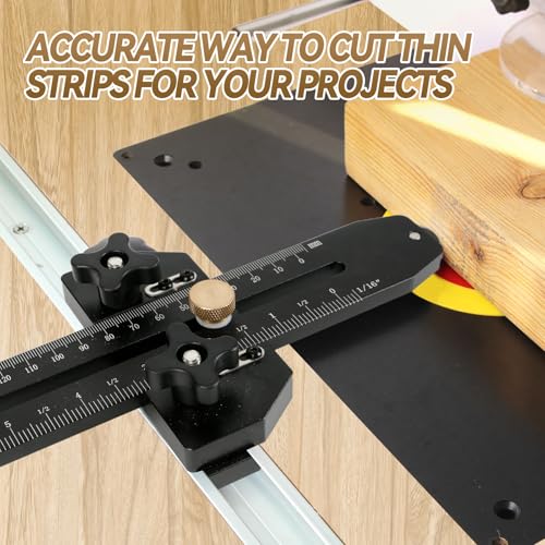 Thin Rip Jig Aluminum Alloy Extended Table Saw Jig Guide Table Saw Accessories Woodworking Tools Fast Thin Ripping Guide Compatible with Standard Band Saw, Table Saw and Routers T Slot 3 Thin Rip Jig Aluminum Alloy Extended Table Saw Jig Guide Table Saw Accessories Woodworking Tools Fast Thin Ripping Guide Compatible with Standard Band Saw, Table Saw and Routers T Slot - Image 3