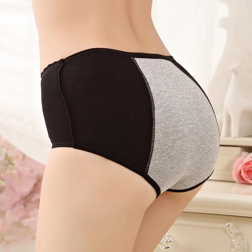 Paquete de 9 Bragas de Algodón Eriod Bragas Menstruales de Estilo Hipster Cómodas Ropa Interior Posparto Absorbentes A Prueba de Fugas Con Flujo Abundante En La Entrepierna Paquete Múltipl