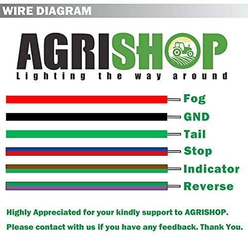 AGRISHOP LED Rückleuchten Anhänger Dynamisch Set 12v24V 2PCS Rücklicht Anhänger PKW Led Wohnwagen Rückleuchten Wasserdicht Rücklichter Anhänger Heckleuchten led Rückfahrscheinwerfer Anhänger E-Mark – Bild 4