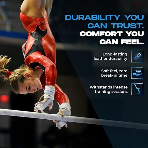 Image of Gibson Athletic Just Right Uneven Bar Gymanstic Leather Grips for Girls USA