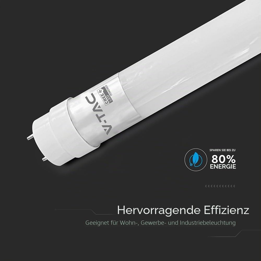 ZONE LED SET - LED Röhre 120cm, kaltweiß (6500 K), 1850 Lumen, T8, G13-18W (ersetzt 36W), inklusive Starter, LED-TUBE Leuchtstoffröhre Neonröhre Leuchte Röhrenlampe, 25-er Pack