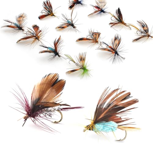 Fly Fishing Kit with Tackle Dry/Wet Fly Handcrafted Lures, Streamer for Trout, Bass, Salmon