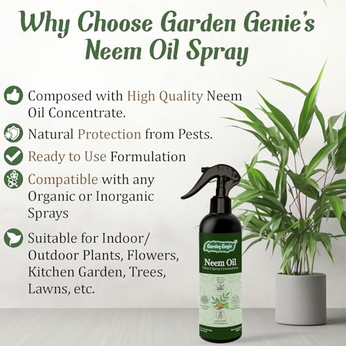Image of Garden Genie Ready to Use Neem Oil Spray for Plants Home Garden, 250ml | Organic Insecticide for Plants I Insect Killer Spray - Removes Mealy Bug, Fungus, Aphids Etc from Home Garden