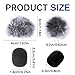 4 PCS Mini Foam Microphone Windscreens ＆ Furry Cover, Headset Mic Cover High Density Lapel for Lavalier Microphones, Furry Windscreen Washable Noise Reduction