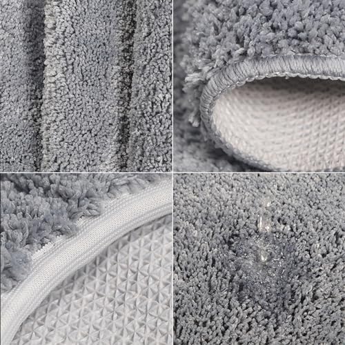 Reyox MAK-DFJA-3766-2-6 Plush Shaggy Bath Rug, Contour Mat And Toilet Lid Cover thumb #2