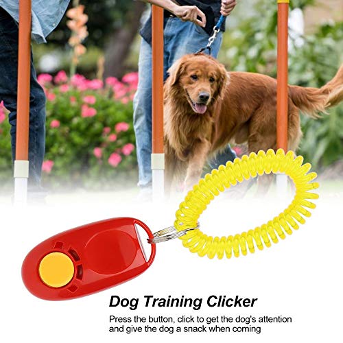 Pssopp Hundetraining Clicker mit Handgelenksbändern 7-teilig Buntes praktisches Hundetraining Clicker-Set Praktisches effektives Trainingswerkzeug für Hunde Katzen Welpen