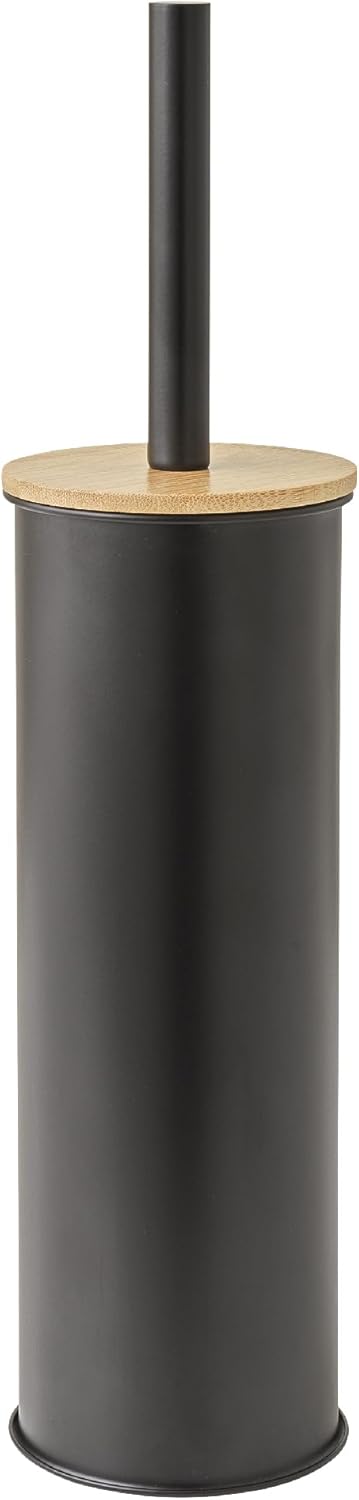 Gedy Kenta Toilet Brush Holder Black Matt Bamboo