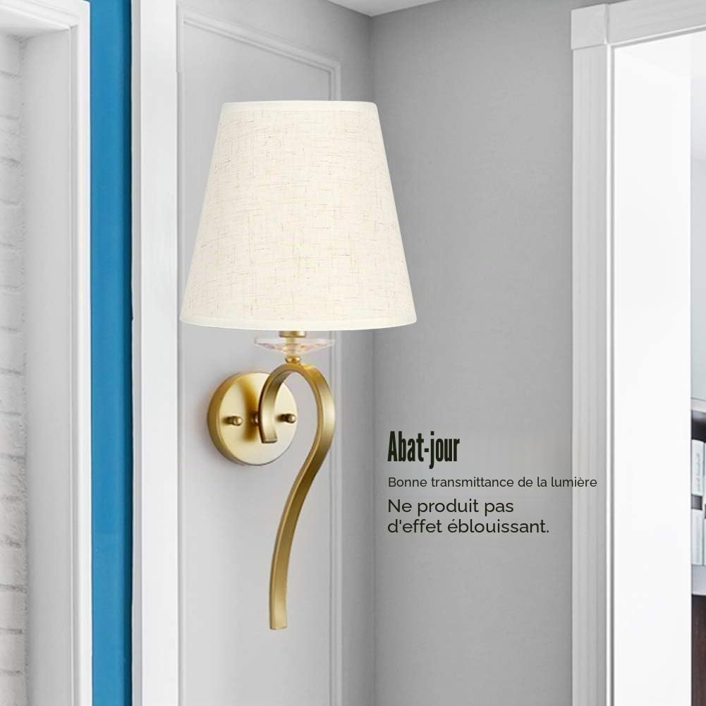 Pince abat - jour, 6 petits abat - jour pince ampoule suspension abat - jour plafonnier bougie abat - jour plafonnier crème abat - jour Suspension Lampe suspension abat - jour