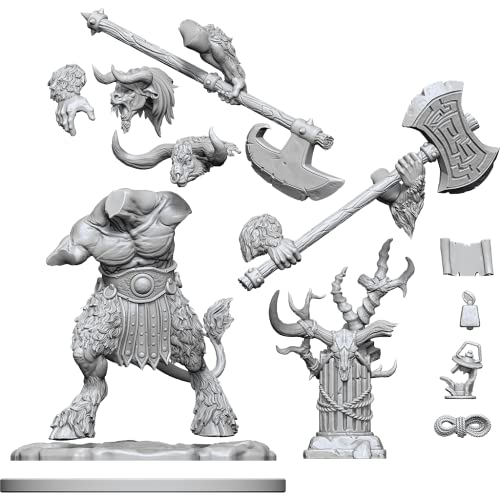 Figura acción Minotauro D&D Frameworks WizKids sin pintar