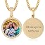 01 Circle Pendant Text(Gold)+Cuban Chain 0171]