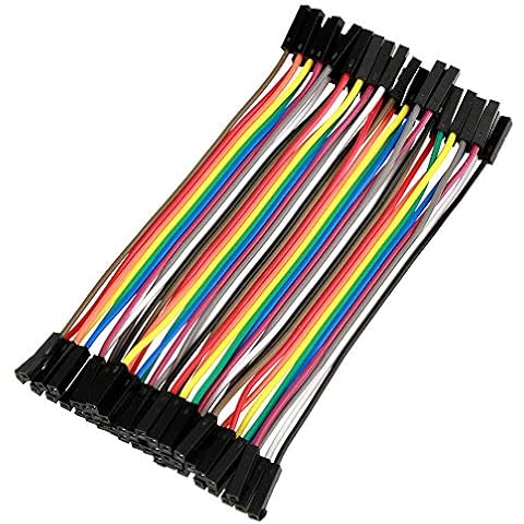 YWBL-WH 11,5 cm Überbrückungskabel Jumper Drähte Set 40pin Female to Female Flachbandkabel für Breadboard - 5 Stück, Industrieller Steckverbinder Cover