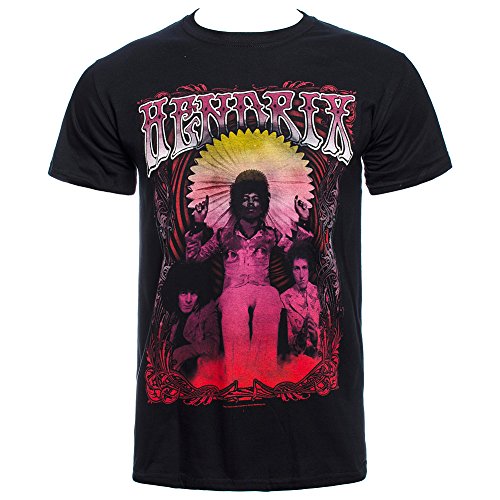 Camiseta flor de Jimi Hendrix (Negro) - L