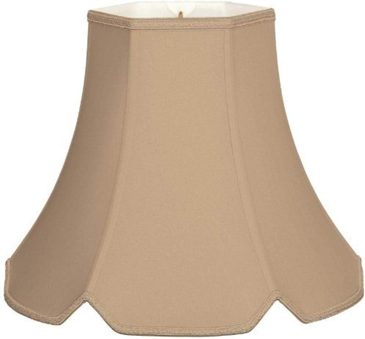 Royal Designs V-Notched Hexagon Designer Lamp Shade, Antique Gold, 8 x 16 x 12.25