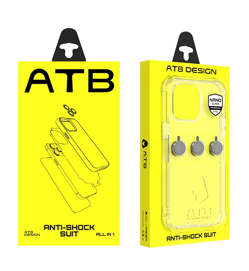 ATB Design All In One Protection Kit with Quick Fix Tempered Glass 9H Hardness, Shock Absorbing Smart Case, Back Protection Film, Camera Lens Guards, Dustproof Net for Speaker Protection, Mag Safe Metal ring Sticker for Mag Safe Charging (compatible  (B0D8178FP8) Amazon Price History, Amazon Price Tracker